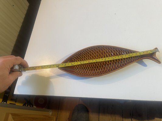 Swedish Ceramic Fish Shaped Tray by Stig Lindberg for Gustavsberg