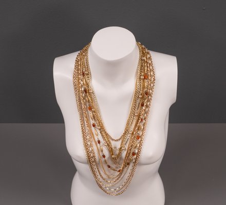Costume Jewelry Necklace by GM, 1970s for sale at Pamono