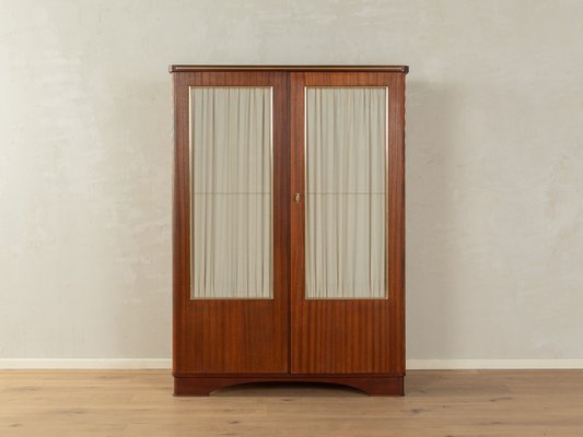 Vintage Wardrobe with Curtains, 1950s for sale at Pamono