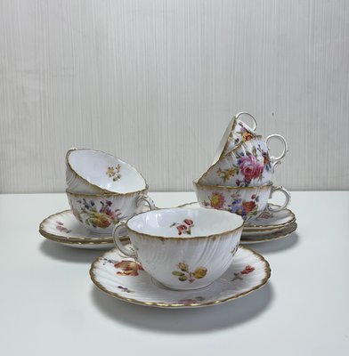 Teetassen aus Französischem Porzellan, 6 . Set bei Pamono kaufen