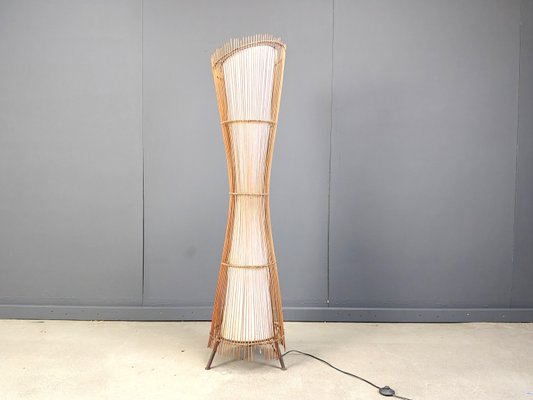 Italienische Vintage Bambus Stehlampe, 1960er bei Pamono kaufen