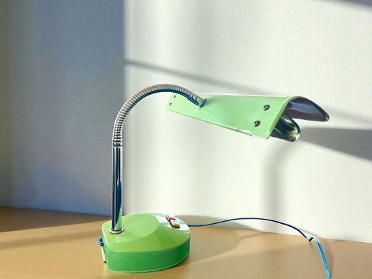 Grüne Mid-Century Moderne Büro Schreibtischlampe aus Aluminium, 1950er bei Pamono kaufen