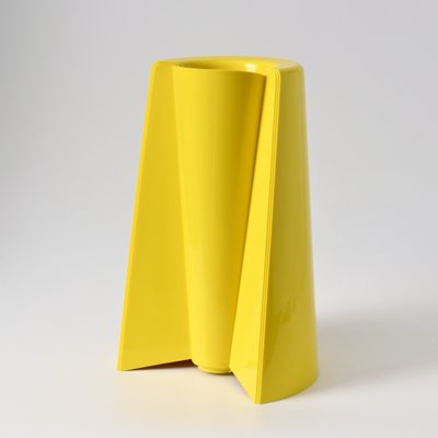 Yellow Pago Pago Vase by Enzo Mari for Danese Milano, 1990s for