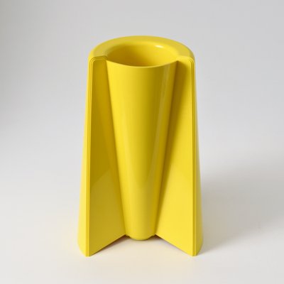 Yellow Pago Pago Vase by Enzo Mari for Danese Milano, 1990s for