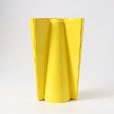 Yellow Pago Pago Vase by Enzo Mari for Danese Milano, 1990s for