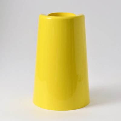 Yellow Pago Pago Vase by Enzo Mari for Danese Milano, 1990s for