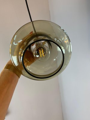 Hanging Lamp Smoked Glass from Leclaire Schäfer
