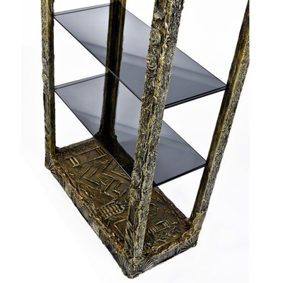 Brutalist Etagere Display Shelf by Adrian Pearsall for Craft