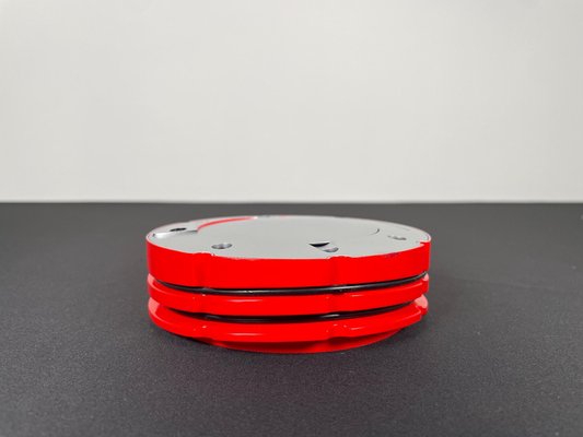 F1 Metal and Red Enameled Ashtray from Ferrari for sale at Pamono