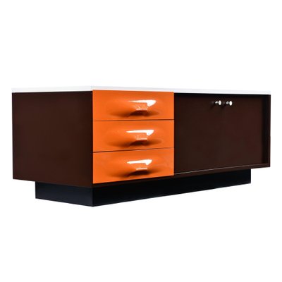 Brown Orange and White Df-2000 TV Stand Credenza from Raymond