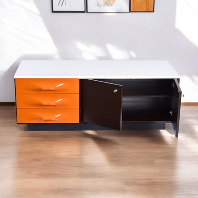 Brown Orange and White Df-2000 TV Stand Credenza from Raymond