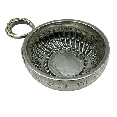 Tastevin Ancien Ercuis – Métal Argenté, Poinçons, Sommelier, Cave, Très Bon état