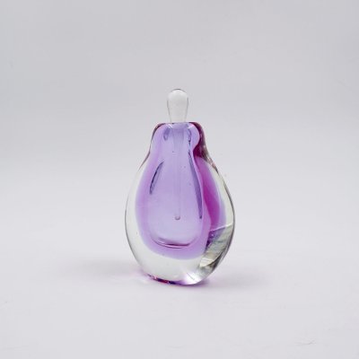 Purple Blown Glass Perfume Bottle from Murano Glass Sommerso for
