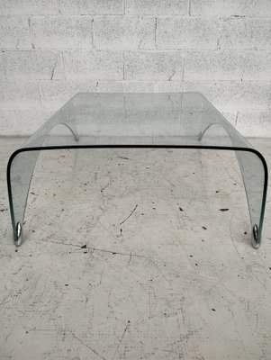 Genio Curved Glass Coffee Table by Massimo Iosa Ghini for Fiam