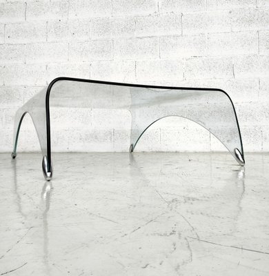 Genio Curved Glass Coffee Table by Massimo Iosa Ghini for Fiam