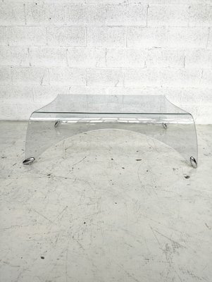 【定価35万円】FIAM Italia Genio Coffee Table Genio Curved Glass Coffee Table by Massimo Iosa Ghini for Fiam