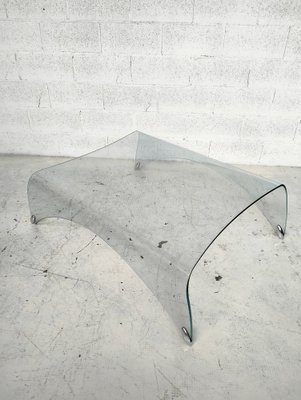 【定価35万円】FIAM Italia Genio Coffee Table Genio Curved Glass Coffee Table by Massimo Iosa Ghini for Fiam