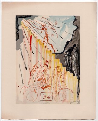 Salvador Dali, The Celestial Ladder, 1964, Original Woodcut for