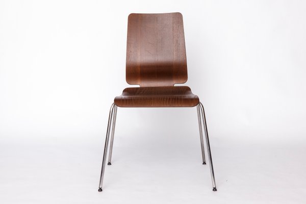 Vintage Gilbert Stackable Dining Chair in Teak Plywood Seat with