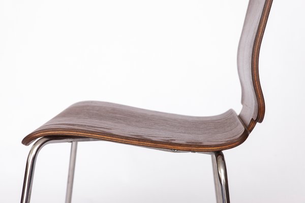 Vintage Gilbert Stackable Dining Chair in Teak Plywood Seat with