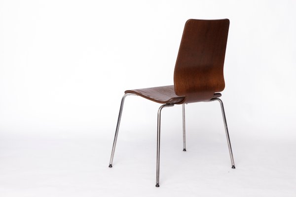 Vintage Gilbert Stackable Dining Chair in Teak Plywood Seat with