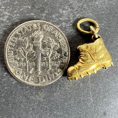 Pendentif Porte-bonheur Lucky Boot en Or Jaune 18k, 1960s en