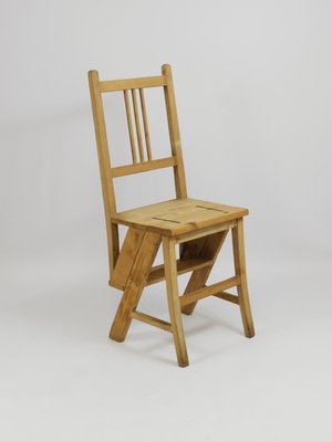 Arts & Crafts Metamorphic Library Steps Folding Ladder Chair