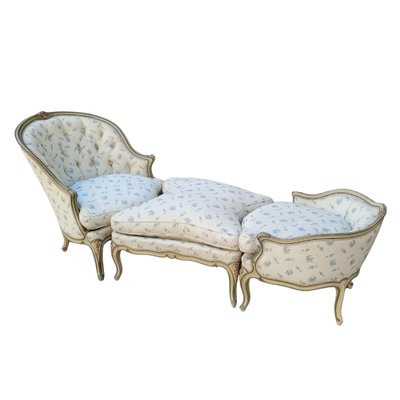 Louis Xv White Leather Chaise Lounge White Leather Chaise Lounge
