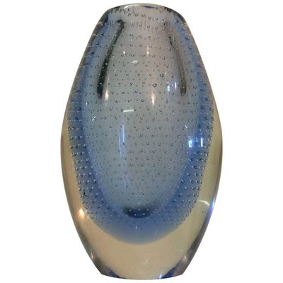 Finnish Hand Blown Blue Glass Vase 1950s For Sale At Pamono