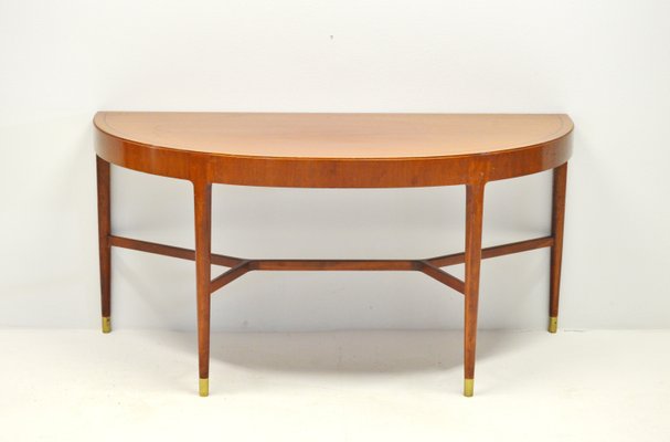 Mahogany Console Table With Brass, 1 2 Round Console Table