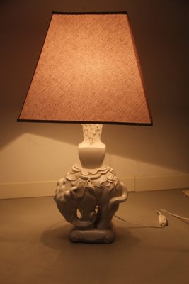 Ceramic Elephant Table Lamp 1950s