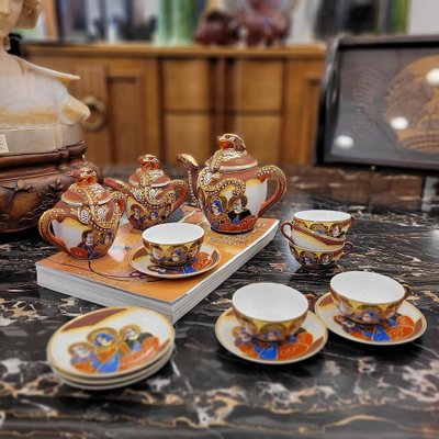Kaffee- oder Teetassen aus Satsuma Porzellan, 1930er, 15 Set bei Pamono kaufen