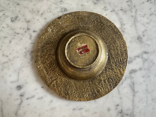 Vintage Mid-Century Danish Brass Zodiac Bowl from Nordisk Malm