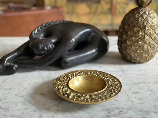 Vintage Mid-Century Danish Brass Zodiac Bowl from Nordisk Malm