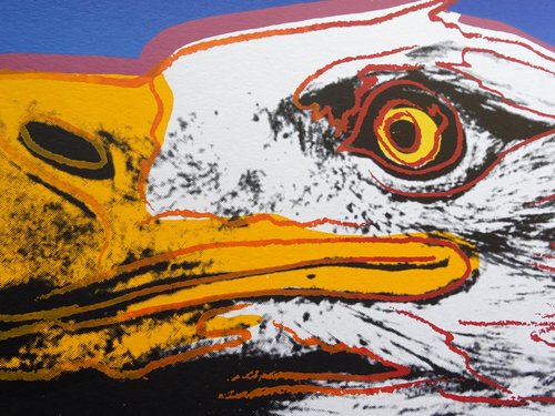 WARHOL、BALD EAGLE、希少画集画、新品高級額、額装付 Bald Eagle - From Endangered Species by Andy Warhol
