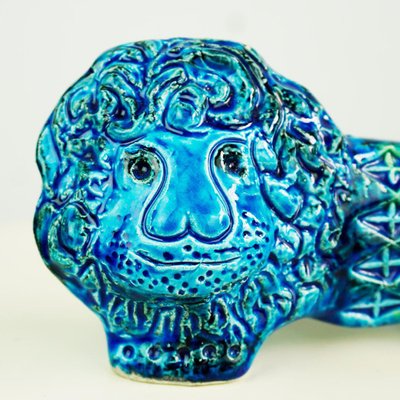 ヤ*リ様 BITOSSI ビトッシ FLAVIA リミニブルー ライオン イタリ Mid-Century Italian Ceramic Rimini Blu Lion attributed to Aldo