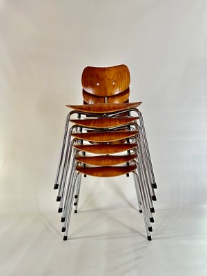 Model SE68 Stackable Chairs by Egon Eiermann, 1960s, Set of 6 for