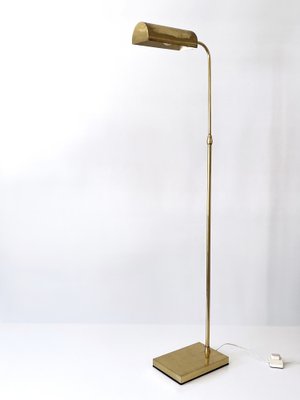 Mid-Century Modern Adjustable Brass Floor Lamp or Reading Light