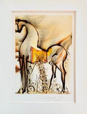 Salvador Dali, The Trojan Horse, 1970, Lithograph for sale at Pamono