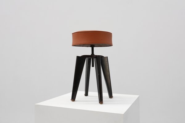 Clemenceau Stool by André Domin and Marcel Genevière, France, 1957