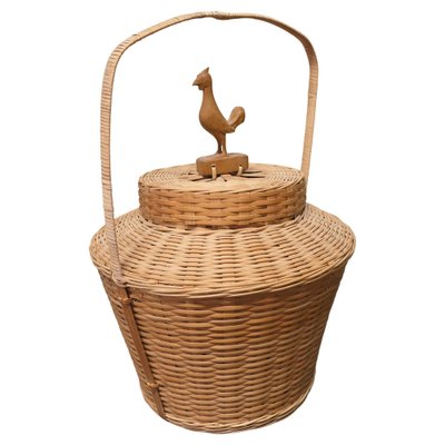 Orientalischer Hhnerkorb aus Bambus, 1960 bei Pamono kaufen
