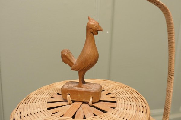 Orientalischer Hhnerkorb aus Bambus, 1960 bei Pamono kaufen
