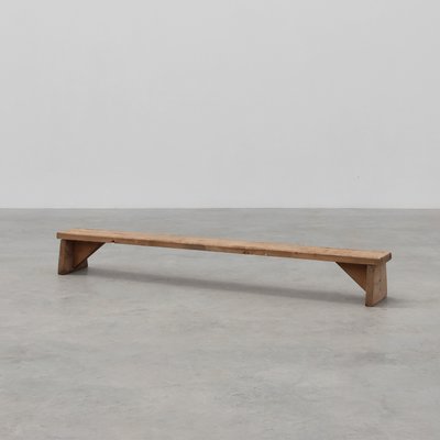 Banco bajo francés rústico de madera al estilo de Wabi Sabi