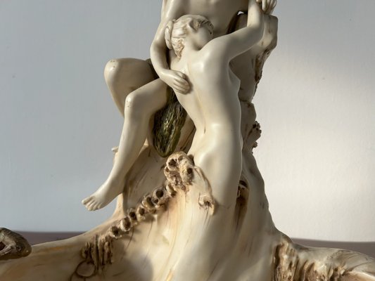 Art Nouveau The Lovers Porcelain Sculpture Group fromRoyal Dux