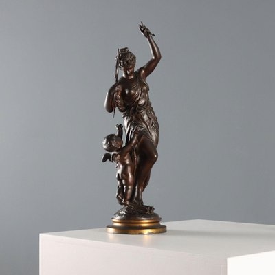 After M. Moreau, Sculpture of Venus and Love, 20th Century, Bronze