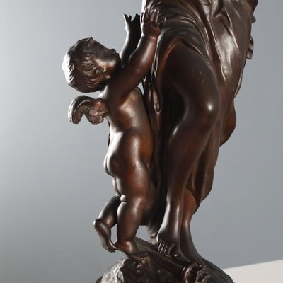 After M. Moreau, Sculpture of Venus and Love, 20th Century, Bronze