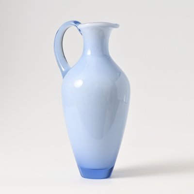 Hellblaue Vase aus Opalglas von Holmegaard, 1960er bei Pamono kaufen