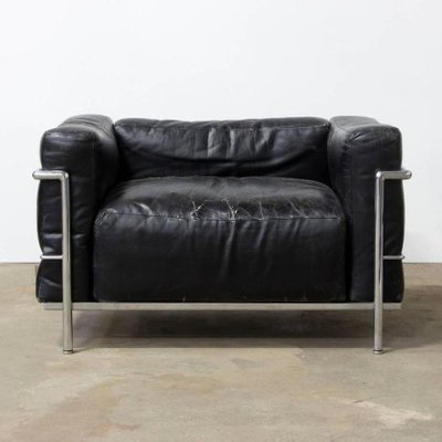 Model Lc3 Chrome And Patent Leather Chair By Le Corbusier 1928