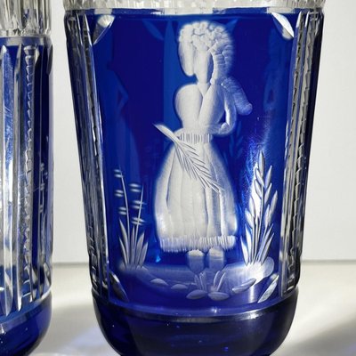 Böhmische Kristallgläser, 1900, 2 . Set bei Pamono kaufen