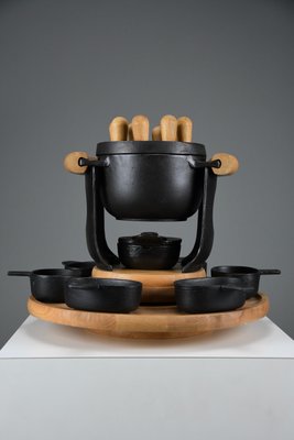 SERVICE À FONDUE Bourguigonne, avec plateau tournantet rammequins, Neuf EUR 45,00 - FR